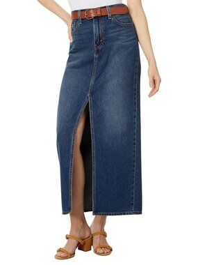 Levi's Premium Women's Mid-Rise Denim Column Ankle Skirt Size 29